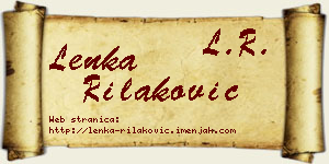 Lenka Rilaković vizit kartica